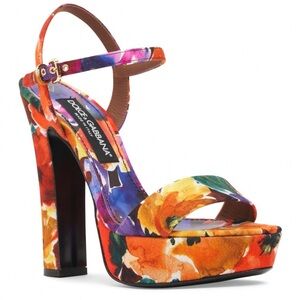 Dolce & Gabbana Red and Orange Heels with Platform